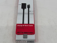 Ca. 320x usb 2.0 laadsnoer, behcbl00026, zwart - afbeelding 1 van  6