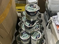 Ca. 32x blikken shabby chic vintage lak vieux vert, mat groen, 750 ml - afbeelding 1 van  3