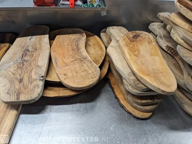Ca. 32x houten serveerbord o.a. bowls-dishes - afbeelding 6 van  10
