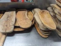 Ca. 32x houten serveerbord o.a. bowls-dishes - afbeelding 6 van  10
