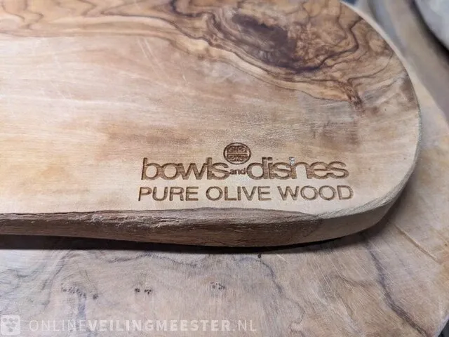 Ca. 32x houten serveerbord o.a. bowls-dishes - afbeelding 7 van  10