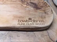 Ca. 32x houten serveerbord o.a. bowls-dishes - afbeelding 7 van  10