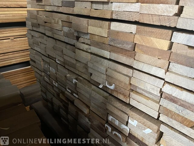 Ca. 330x ipé prime hardhouten planken gescchaafd, 21x95mm, lengte 155cm - afbeelding 3 van  3