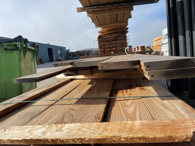 Ca. 33x guyana ipé planken b-fix profiel, 21x120mm - afbeelding 3 van  3
