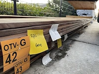 Ca. 33x hardhouten planken geschaafd, 21x140mm, lengte 530cm - afbeelding 2 van  3