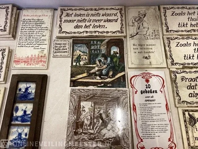 Ca. 33x tegeltjes o.a. spreuktegels, meerdere dezelfde - afbeelding 3 van  7