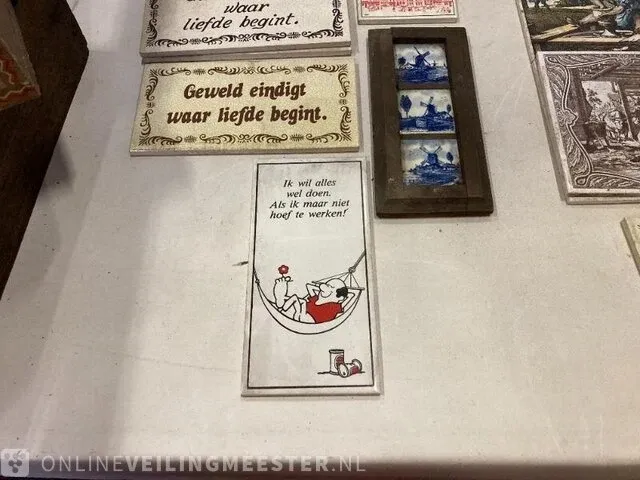 Ca. 33x tegeltjes o.a. spreuktegels, meerdere dezelfde - afbeelding 7 van  7