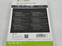 Ca. 350x usb lader met micro-usb laadsnoer soultech, sc212b - afbeelding 2 van  4