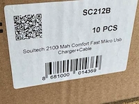 Ca. 350x usb lader met micro-usb laadsnoer soultech, sc212b - afbeelding 3 van  4