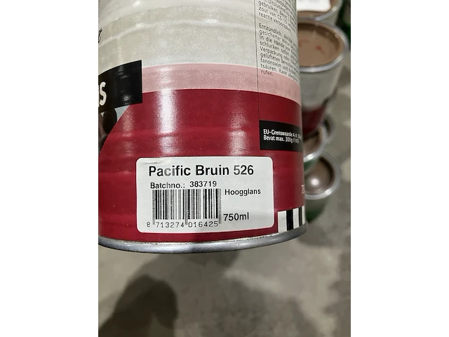 Ca. 35x blikken lakverf, koopmans verf, pacific bruin 526 - afbeelding 4 van  4