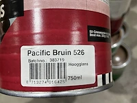 Ca. 35x blikken lakverf, koopmans verf, pacific bruin 526 - afbeelding 4 van  4