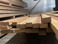 Ca. 35x cupiuba regels geschaafd, 45x68mm, lengte 29/450cm, 6/500cm - afbeelding 3 van  3