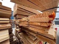 Ca. 35x douglas blokhutprofiel, 28x175mm, lengte 13/300cm, 22/500cm - afbeelding 3 van  3