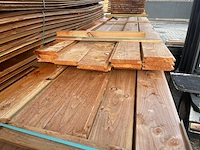 Ca. 35x douglas blokhutprofiel, 28x180mm, lengte 13/300cm, 22/500cm - afbeelding 1 van  3