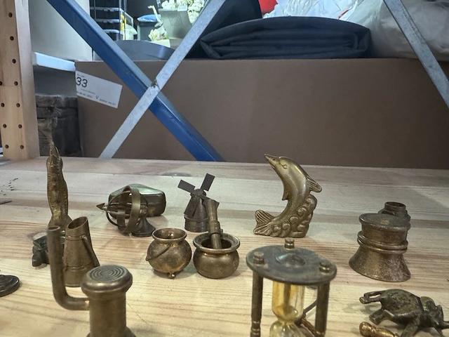 Ca. 35x unieke beelden brons, messing, tin - afbeelding 9 van  11