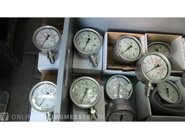 Ca. 35x volledig rvs manometers baumer, manfred junnemann, chemie, rvs - afbeelding 3 van  7