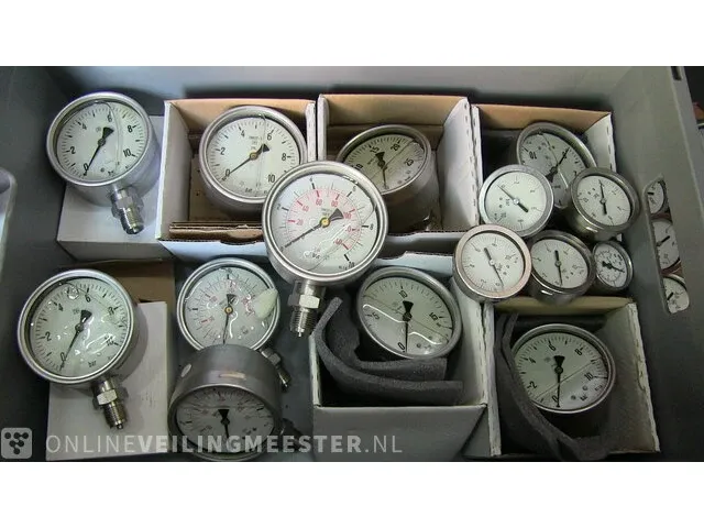 Ca. 35x volledig rvs manometers baumer, manfred junnemann, chemie, rvs - afbeelding 4 van  7