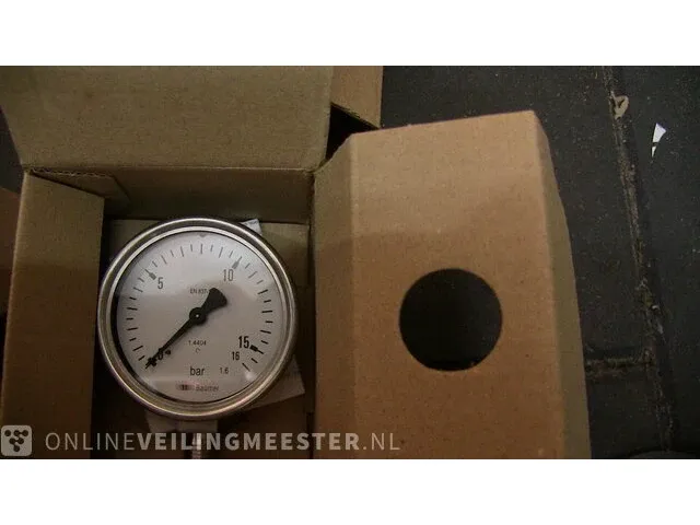 Ca. 35x volledig rvs manometers baumer, manfred junnemann, chemie, rvs - afbeelding 7 van  7
