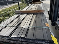 Ca. 35x zweeds rabat zwart gecoat, 16x195mm, lengte 390cm - afbeelding 1 van  3