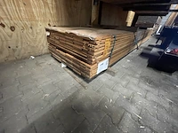Ca. 37x angelim pedra planken geschaafd, 21x145mm, lengte 495cm - afbeelding 2 van  3