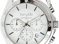 Ca. 37x dameshorloge met leren armband chronograaf met kwartsuurwerk berydale, bd700-1 - afbeelding 1 van  4
