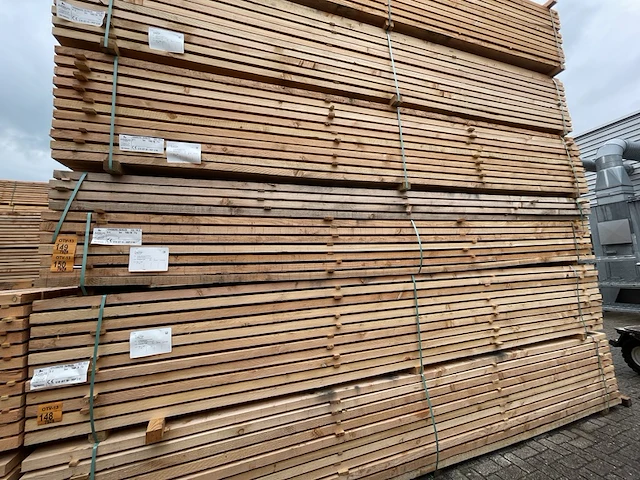 Ca. 37x douglas balken fijnbezaagd, 50x150mm, lengte 500cm - afbeelding 4 van  4