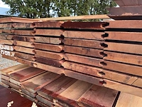Ca. 37x massaranduba damwand-/ paardenboxprofiel, 28x195mm, lengte 400cm - afbeelding 3 van  3