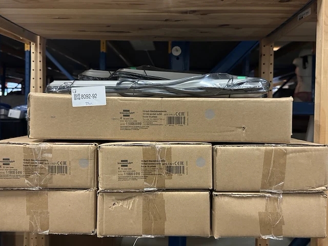 Ca. 37x stekkerdoos met schakelaar 10-voudig 3m brennenstuhl, eco-line, lichtgrijs - afbeelding 1 van  3