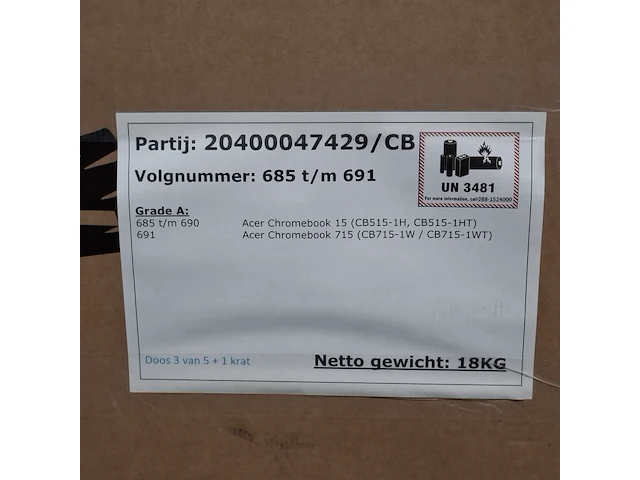 Ca. 38x chromebook, o.a acer/dell - afbeelding 5 van  19