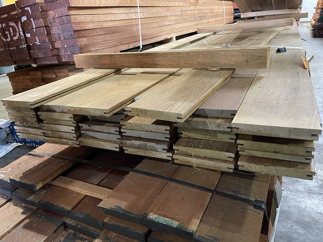 Ca. 38x ipé planken geschaafd, 21x145mm - afbeelding 3 van  3