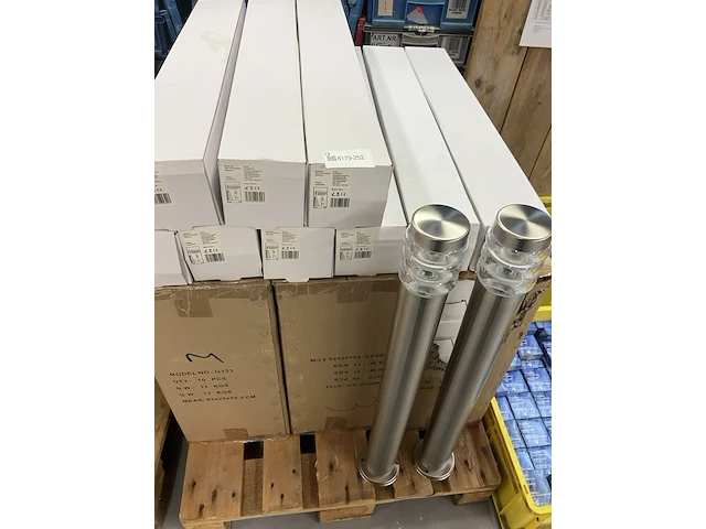 Ca. 38x rvs tuinverlichting tuinpaal e27 80 cm hoog - afbeelding 1 van  3