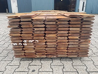 Ca. 39x massaranduba damwand-/paardenbox profiel, 28x140mm, lengte 400cm - afbeelding 3 van  4