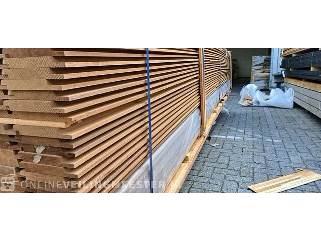 Ca. 39x thermisch gemodificeerde ayous channelsiding, 18x137mm, lengte 420cm - afbeelding 3 van  3