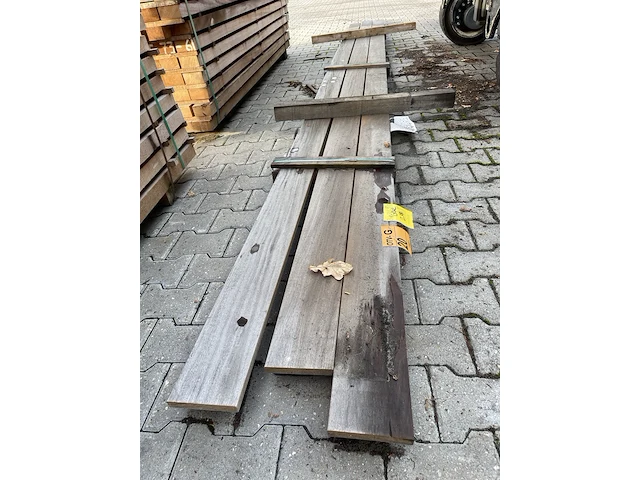 Ca. 3x partij hardhout, 21x140mm, lengte 530cm - afbeelding 1 van  3
