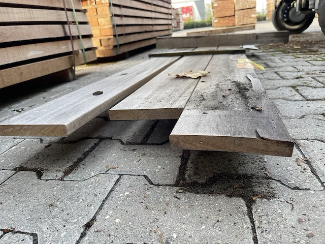 Ca. 3x partij hardhout, 21x140mm, lengte 530cm - afbeelding 3 van  3