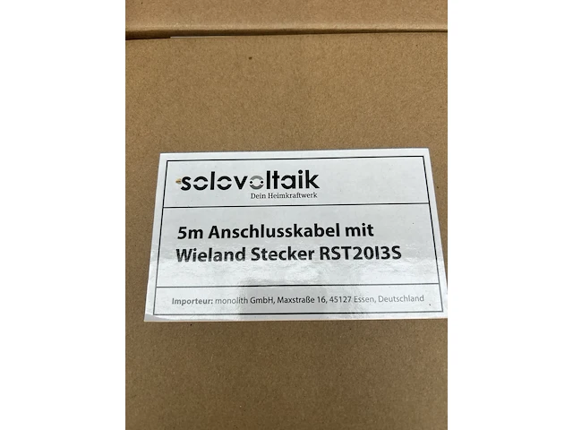 Ca. 40x 5 meter aansluitkabel met stekker, solovoltaik - afbeelding 2 van  5