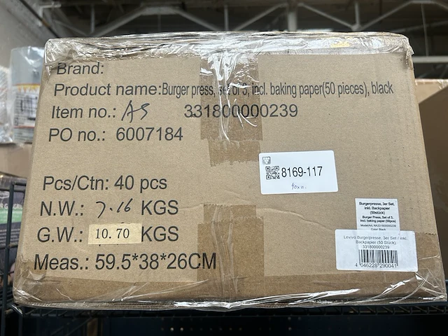 Ca. 40x burger press 3 delen: persplaat, uitwerpplaat, hoofdmal met 50 vellen, levivo - afbeelding 3 van  4
