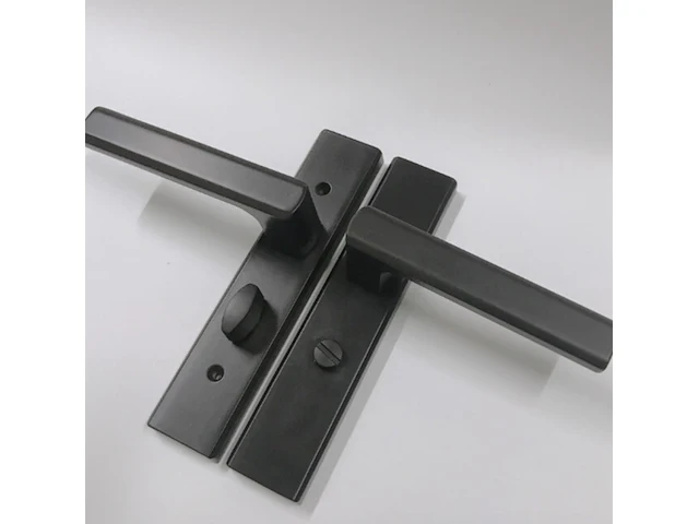 Ca. 40x deurhendel met sluitknop, zwart - afbeelding 1 van  4