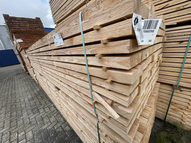 Ca. 40x douglas balken fijnbezezaagd, 50x150mm, lengte 400cm - afbeelding 4 van  4