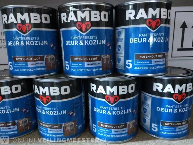 Ca. 40x pantser beits deur & kozijn rambo, notenhout - afbeelding 2 van  4