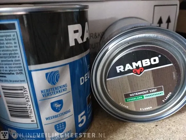 Ca. 40x pantser beits deur & kozijn rambo, notenhout - afbeelding 3 van  4