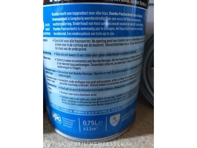 Ca. 40x pantser beits deur & kozijn rambo, notenhout - afbeelding 4 van  4