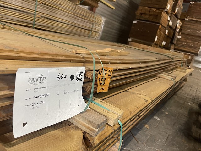 Ca. 40x thermo vuren channelsiding , 25x200mm, lengte 360cm - afbeelding 2 van  3