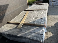 Ca. 40x zweeds rabat zwart gecoat, 16x195mm, lengte 300cm