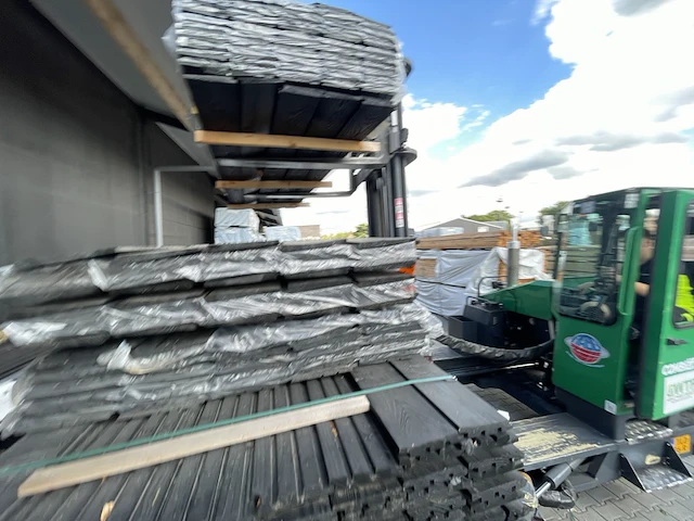 Ca. 40x zweeds rabat zwart gecoat, 21x190mm, lengte 400cm - afbeelding 1 van  3