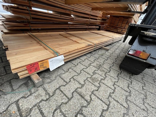Ca. 42x douglas wisselsponning/ halfhoutsrabat, 18x190mm, lengte 4/300cm, 38/400cm - afbeelding 4 van  4
