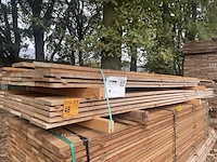 Ca. 43x guyana teak beschoeiingsplanken, 20x200mm, lengte 18/250cm, 25/350cm - afbeelding 4 van  4