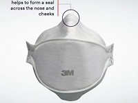 Ca. 440x stofmasker | mondmasker | mondkapje, 3m, ffp2 3m aura 9320+ - afbeelding 2 van  4