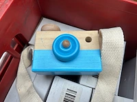 Ca. 44x houten kinderspeelgoed speelgoedcamera - afbeelding 4 van  6