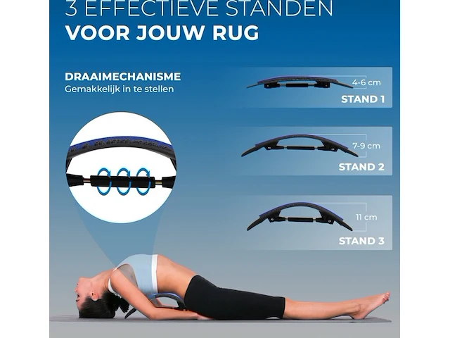 Ca. 44x rugstretcher te gebruiken bij rugpijn/rugklachten blue, the original iron backstretcher - afbeelding 3 van  3